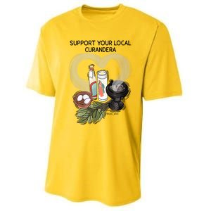 Support Your Local Curandera Performance Sprint T-Shirt