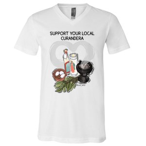 Support Your Local Curandera V-Neck T-Shirt