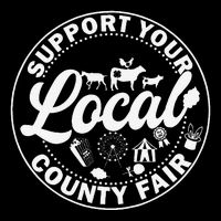 Support Your Local County Fair Animals Farm And Circus Tent Cropped Pullover Crew