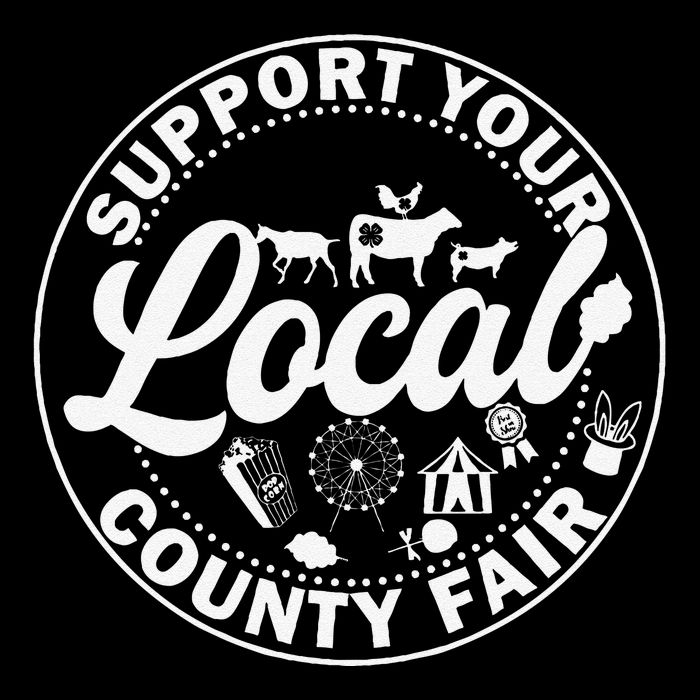 Support Your Local County Fair Animals Farm And Circus Tent Cropped Pullover Crew