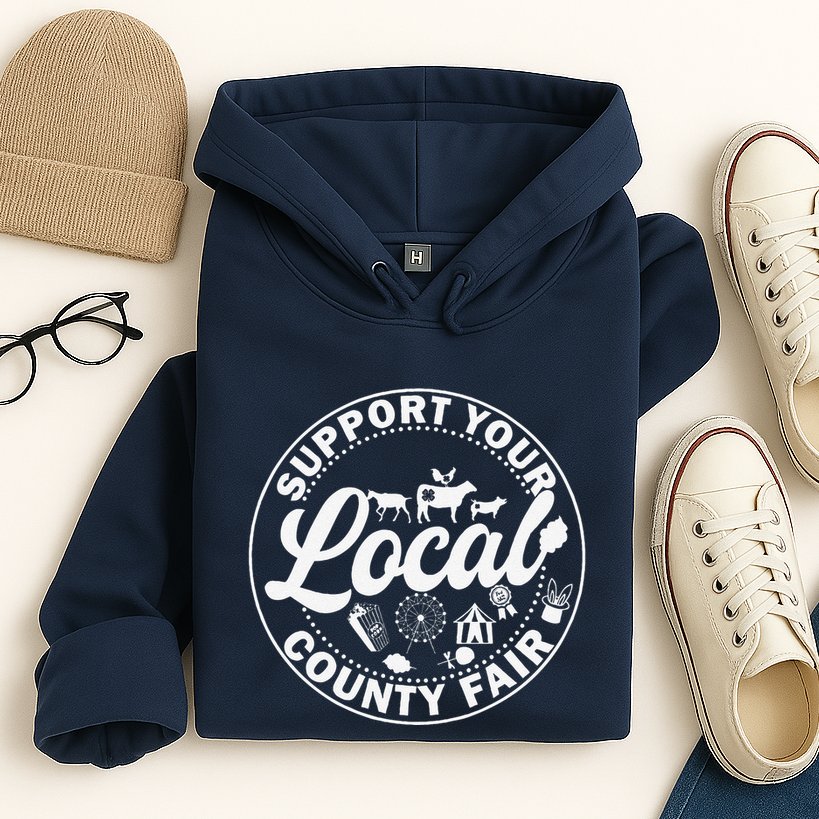 Support Your Local County Fair Animals Farm And Circus Tent Hoodie