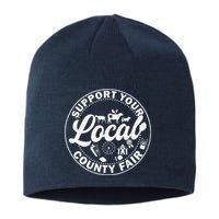 Support Your Local County Fair Animals Farm And Circus Tent Sustainable Beanie
