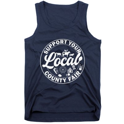 Support Your Local County Fair Animals Farm And Circus Tent Tank Top