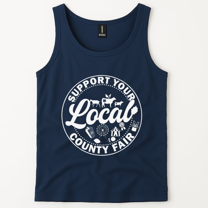 Support Your Local County Fair Animals Farm And Circus Tent Tank Top
