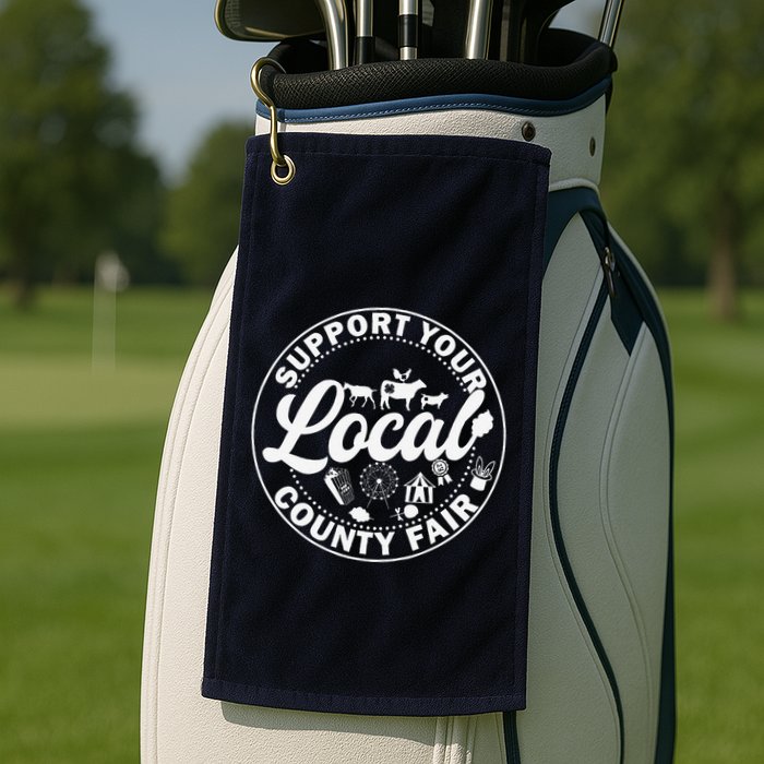 Support Your Local County Fair Animals Farm And Circus Tent Golf Towel