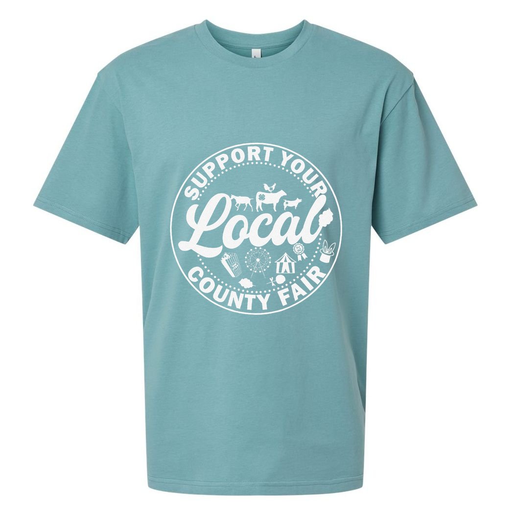 Support Your Local County Fair Animals Farm And Circus Tent Sueded Cloud Jersey T-Shirt