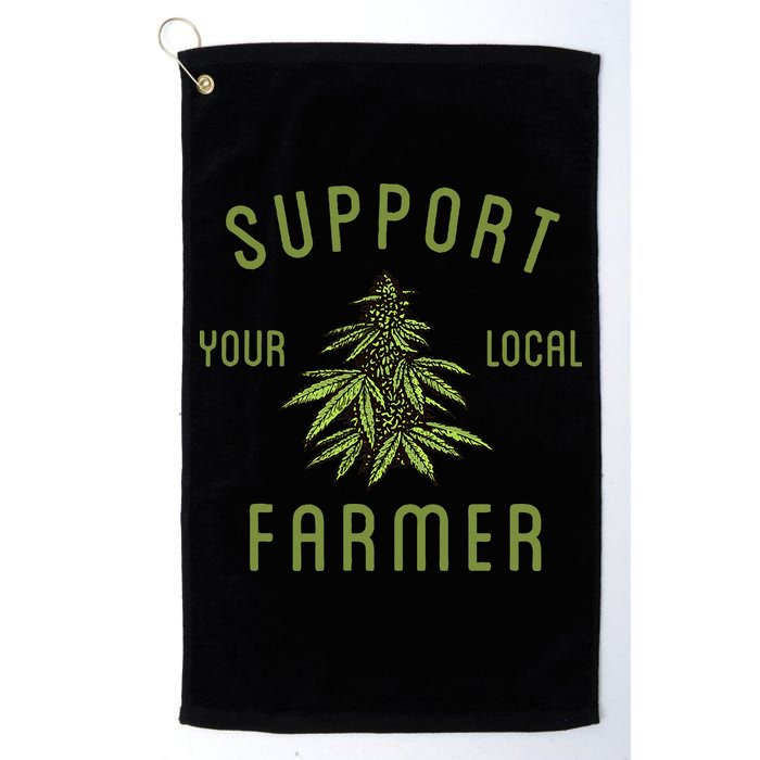 Support Your Local Farmer Funny Weed Marijuana Golf Towel