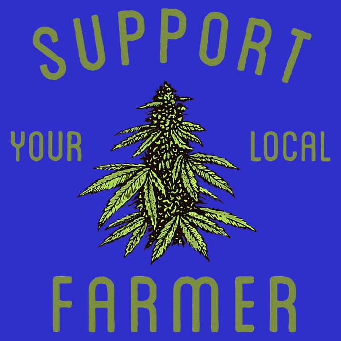 Support Your Local Farmer Funny Weed Marijuana 16 in Basic Backpack