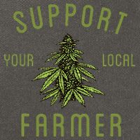 Support Your Local Farmer Funny Weed Marijuana Cotton Canvas Backpack