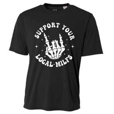 Support Your Local Milfs Groovy Cooling Performance Crew T-Shirt