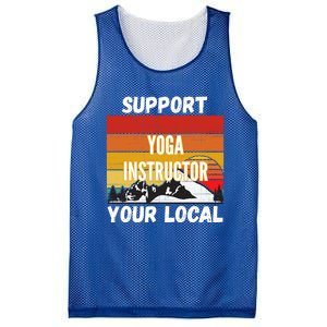 Support Your Local Yoga Instructor Cute Gift Mesh Reversible Basketball Jersey Tank