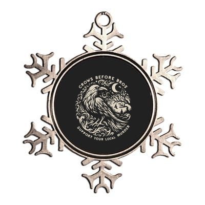Support Your Local Murder Crows Before Bros Metallic Star Ornament