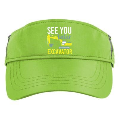 See You Later Excavator Adult Drive Performance Visor