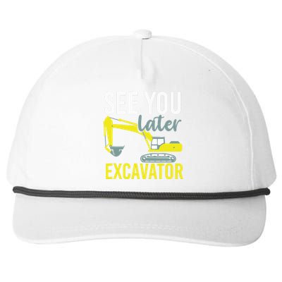 See You Later Excavator Snapback Five-Panel Rope Hat