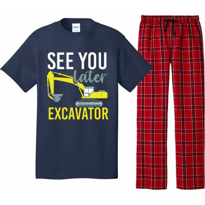 See You Later Excavator Pajama Set