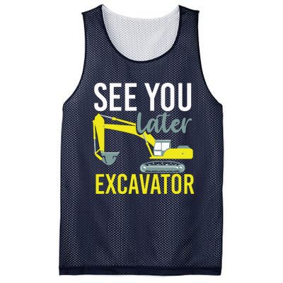 See You Later Excavator Mesh Reversible Basketball Jersey Tank