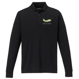 Support Your Local Outdoor Farmers Market Funny Graphic Performance Long Sleeve Polo