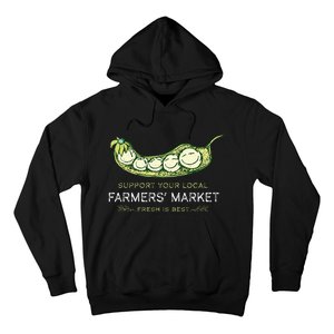 Support Your Local Outdoor Farmers Market Funny Graphic Hoodie