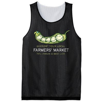 Support Your Local Outdoor Farmers Market Funny Graphic Mesh Reversible Basketball Jersey Tank