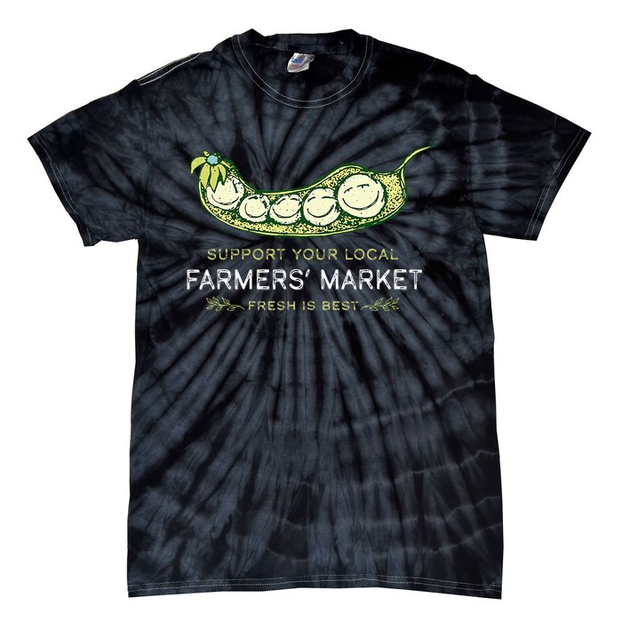 Support Your Local Outdoor Farmers Market Funny Graphic Tie-Dye T-Shirt