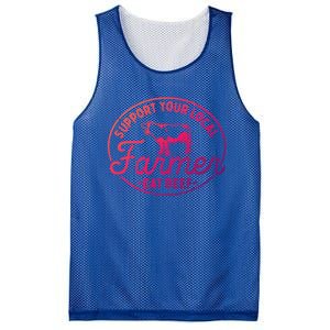 Support Your Local Farmer Eat Beef Great Gift Mesh Reversible Basketball Jersey Tank