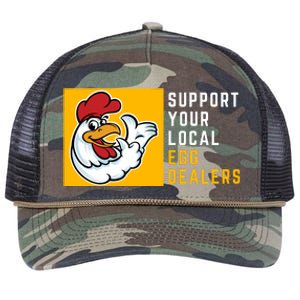 Support Your Local Egg Dealers,Chicken Lover Retro Rope Trucker Hat Cap