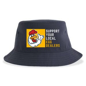 Support Your Local Egg Dealers,Chicken Lover Sustainable Bucket Hat