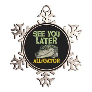 See You Later Alligator Gator Crocodile Zoo Animal Lover Metallic Star Ornament