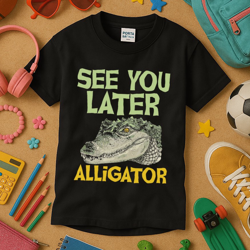 See You Later Alligator Gator Crocodile Zoo Animal Lover Kids T-Shirt