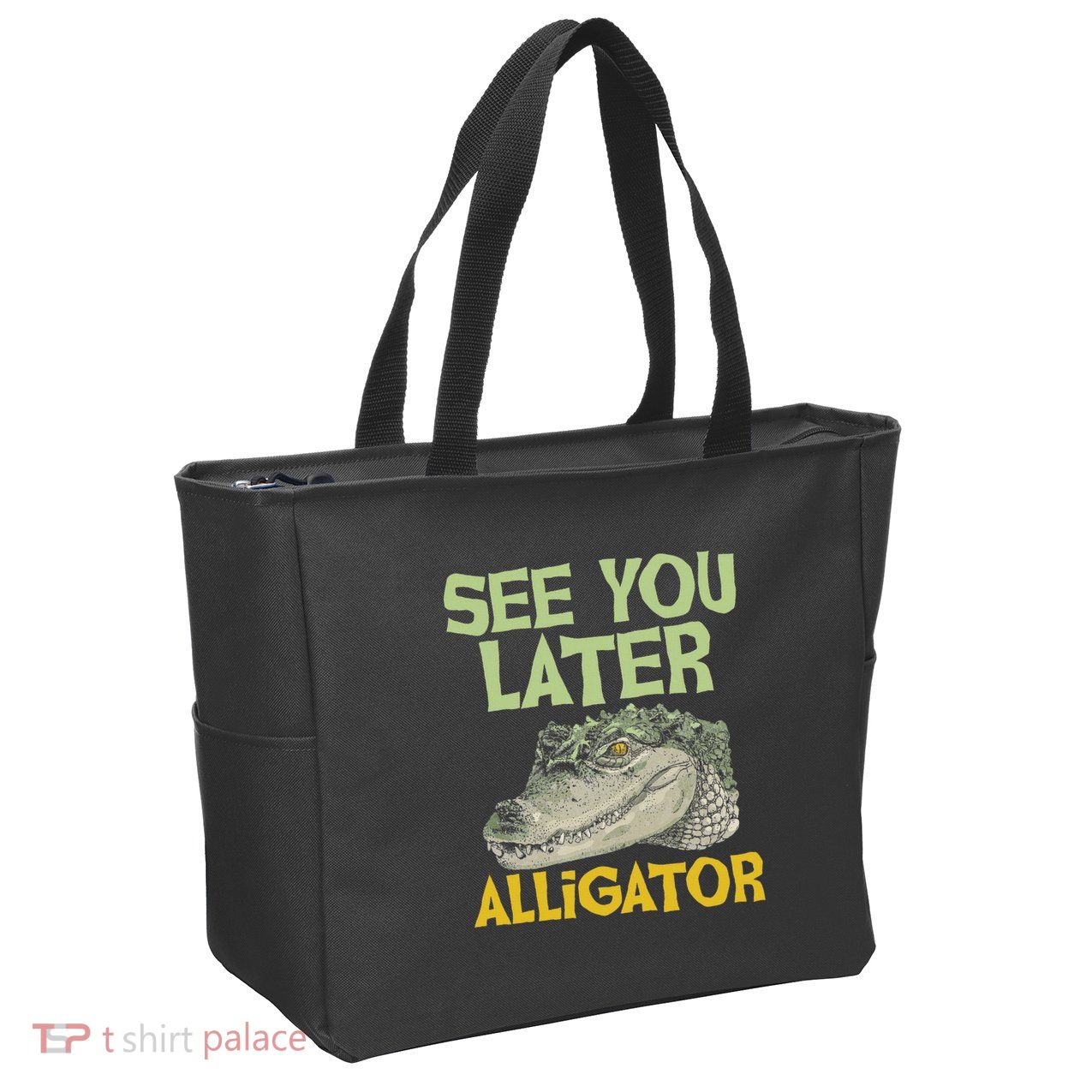 See You Later Alligator Gator Crocodile Zoo Animal Lover Zip Tote Bag