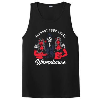 Support Your Local Whorehouse Funny Whorehouse Meme PosiCharge Competitor Tank