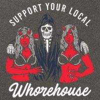 Support Your Local Whorehouse Funny Whorehouse Meme Cotton Canvas Backpack