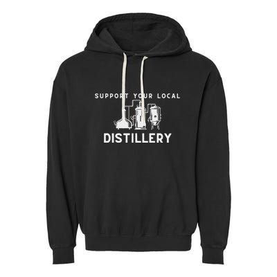 Support Your Local Distillery Beer Drinker Garment-Dyed Fleece Hoodie
