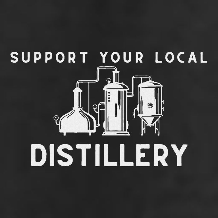 Support Your Local Distillery Beer Drinker Garment-Dyed Fleece Hoodie