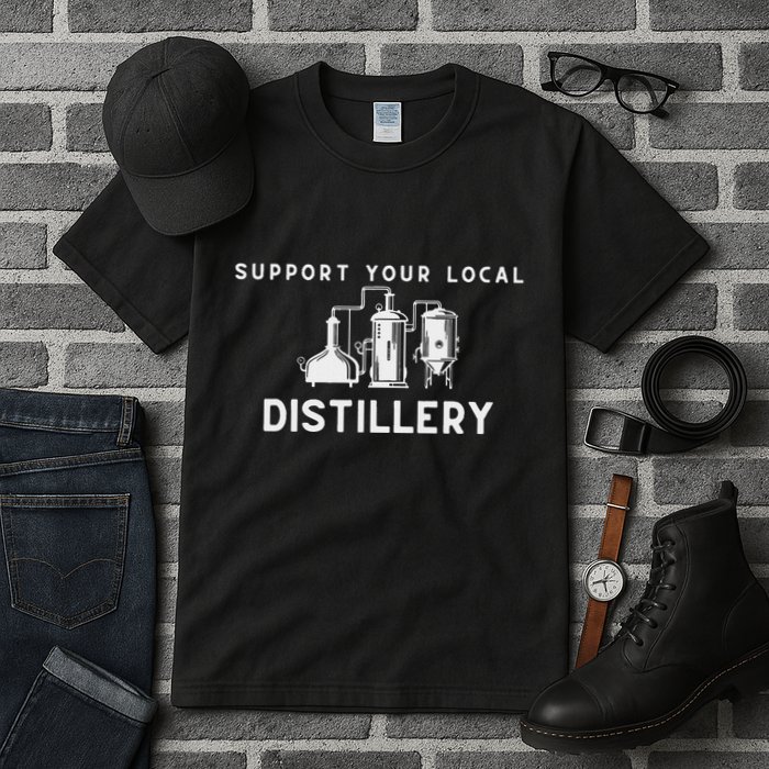 Support Your Local Distillery Beer Drinker Tall T-Shirt