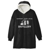 Support Your Local Distillery Beer Drinker Hooded Wearable Blanket