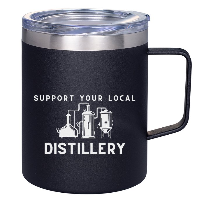 Support Your Local Distillery Beer Drinker 12oz Stainless Steel Coffee Mug