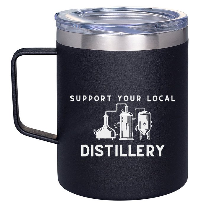 Support Your Local Distillery Beer Drinker 12oz Stainless Steel Coffee Mug