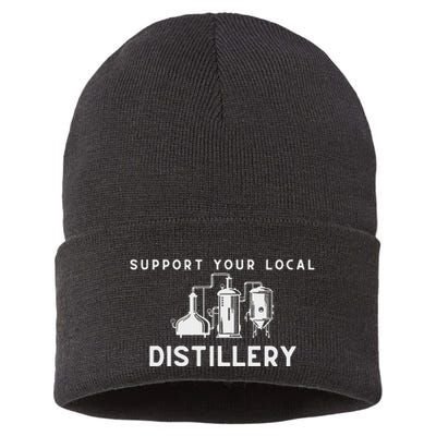 Support Your Local Distillery Beer Drinker Sustainable Knit Beanie