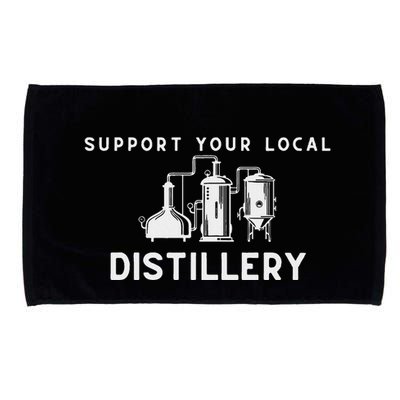 Support Your Local Distillery Beer Drinker Microfiber Hand Towel