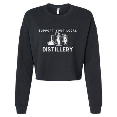 Support Your Local Distillery Beer Drinker Cropped Pullover Crew