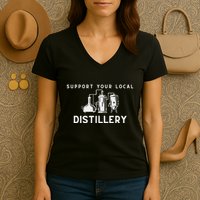 Support Your Local Distillery Beer Drinker Women's V-Neck T-Shirt