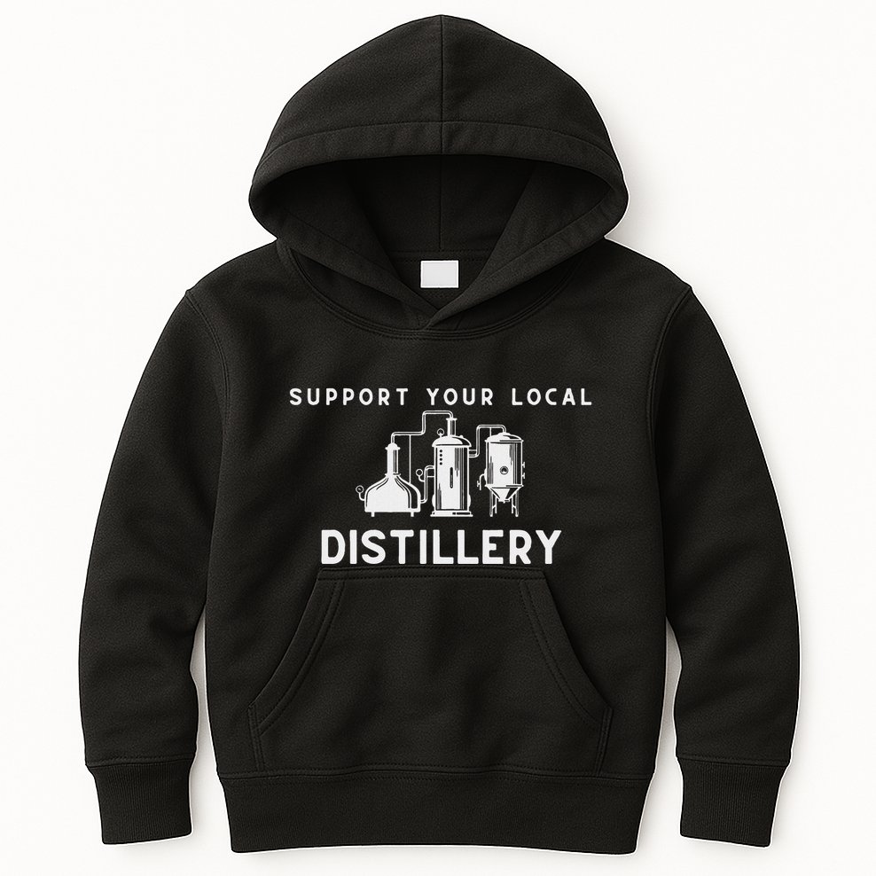 Support Your Local Distillery Beer Drinker Kids Hoodie
