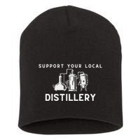 Support Your Local Distillery Beer Drinker Short Acrylic Beanie