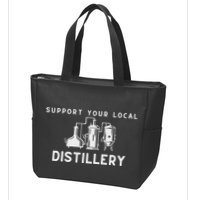 Support Your Local Distillery Beer Drinker Zip Tote Bag