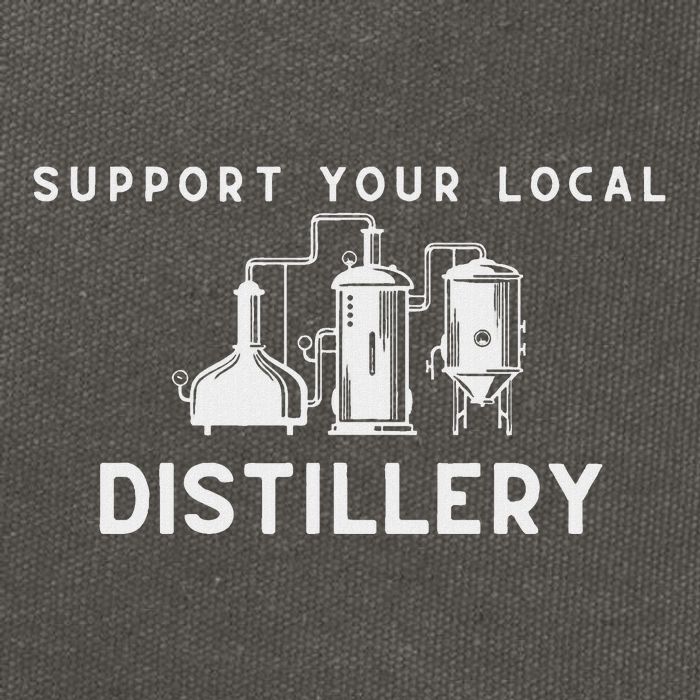 Support Your Local Distillery Beer Drinker Cotton Canvas Backpack