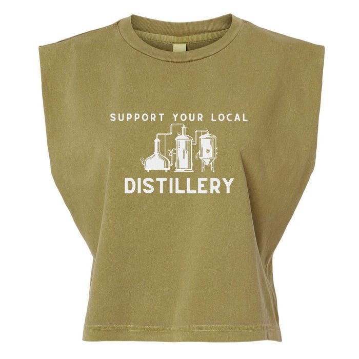 Support Your Local Distillery Beer Drinker Garment-Dyed Women's Muscle Tee