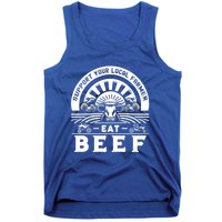 Support Your Local Farmer Eat Beef Funny Farming Market Cool Gift Tank Top