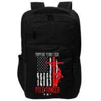 Support Your Local Pole Dancer Electric Lineman Impact Tech Backpack