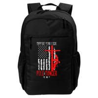 Support Your Local Pole Dancer Electric Lineman Backpack